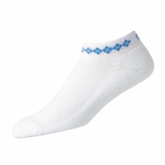 Women's Footjoy ProDry Golf Socks White/Light Blue NZ-211890